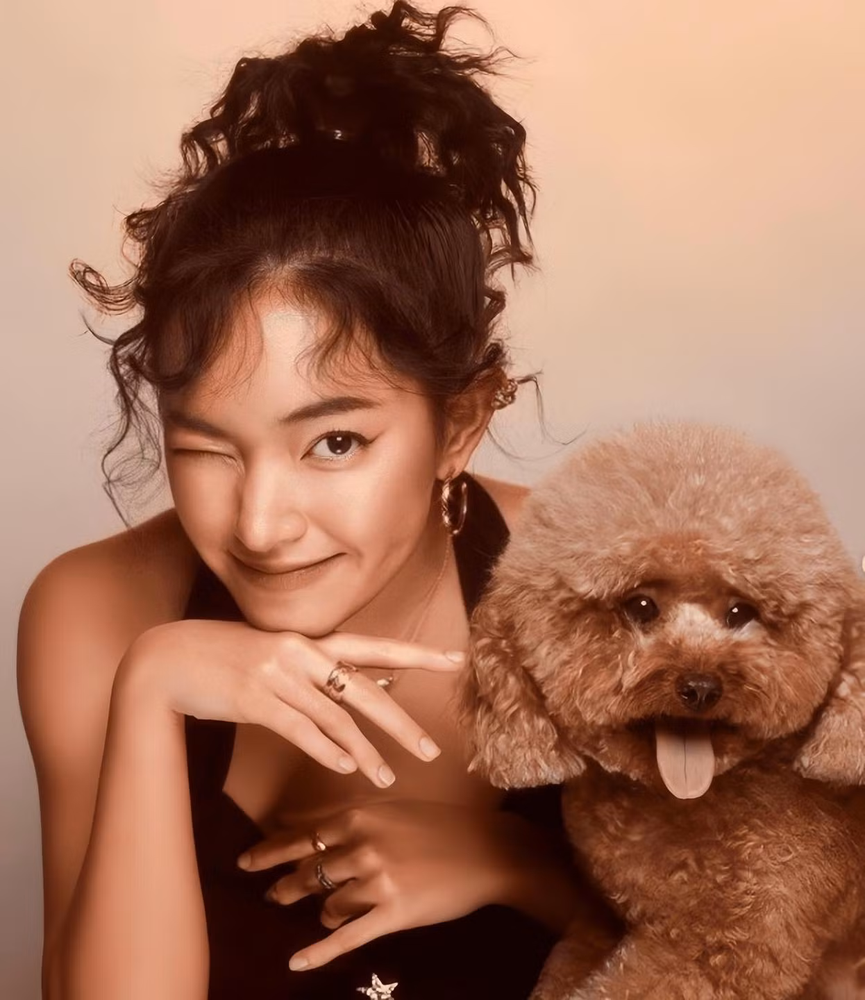 Chú chó poodle tên Bí là cún cưng mà Châu Bùi đã nuôi suốt 7 năm.