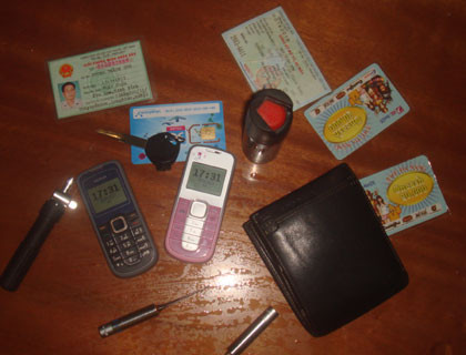 Tang vật cơ quan CA thu giữ liên quan đến đối tượng