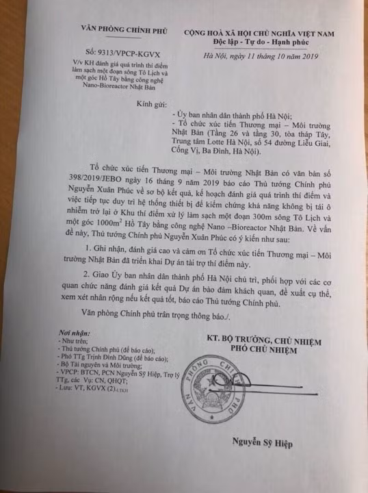 Thủ tướng giao Hà Nội đánh giá, nhân rộng kết quả thí điểm làm sạch sông Tô Lịch ảnh 1