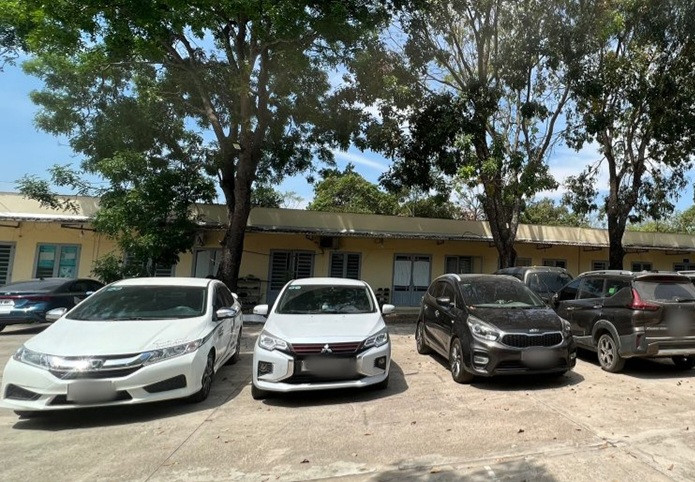 Số xe ô tô đối tượng Tá chiếm đoạt đã được công an thu hồi Số xe ô tô đối tượng Tá chiếm đoạt đã được công an thu hồi