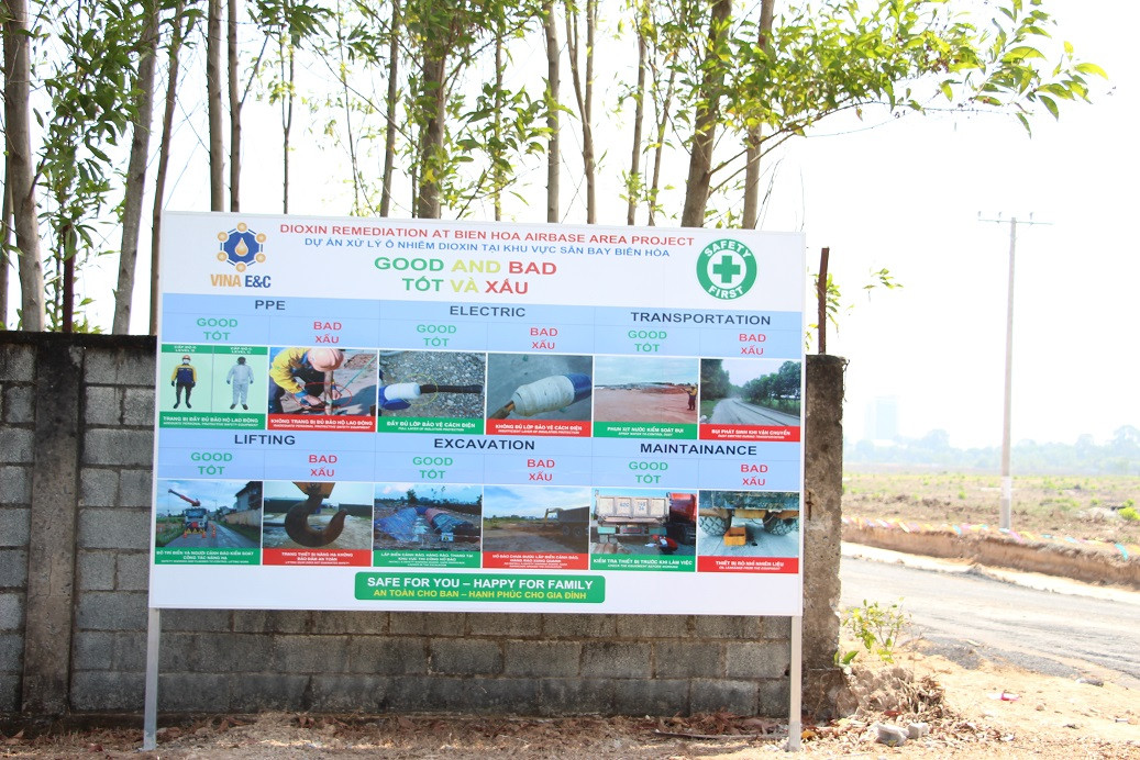 Một khu vực xử lý dioxin