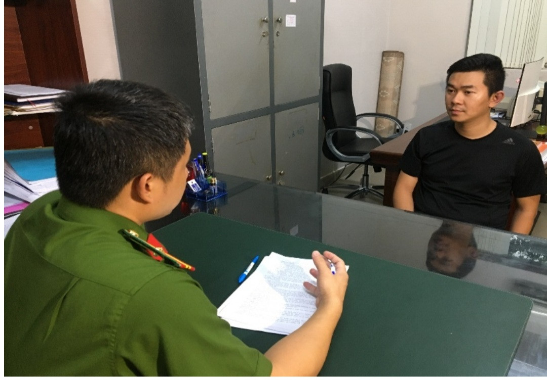 Đối tượng Huỳnh Hữu Tường tại cơ quan điều tra