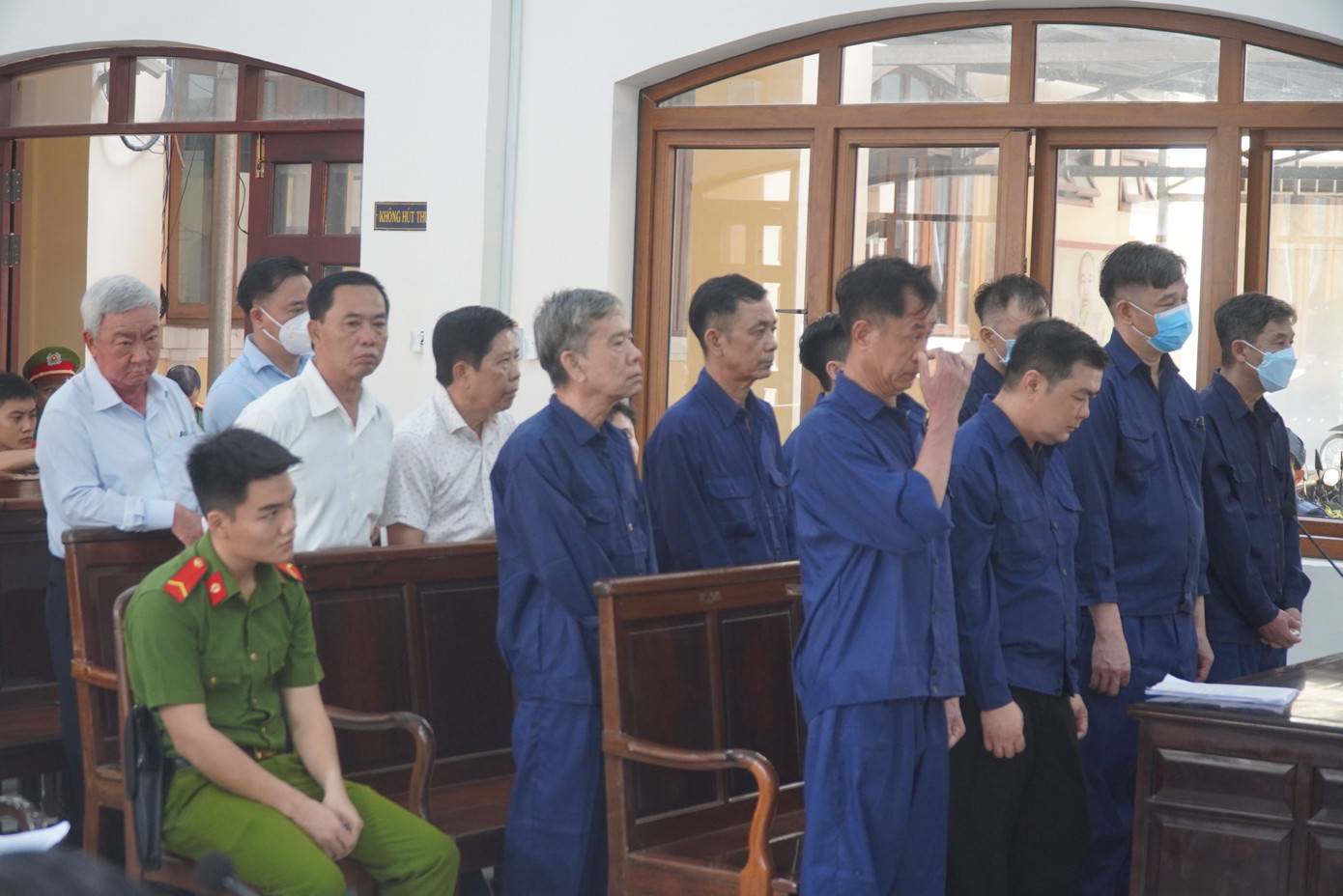 Các bị cáo tại phiên tòa