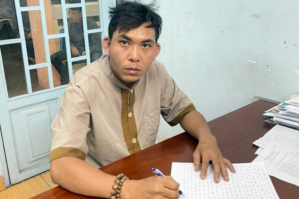 Đối tượng Nguyễn Văn Nghĩa tại cơ quan điều tra