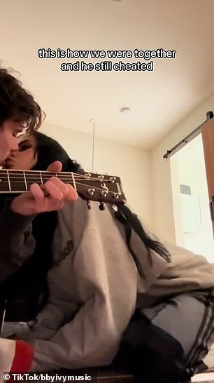 Bby Ivy chia sẻ khoảnh khắc ngọt ngào bên Cruz để tố anh lừa dối. Ảnh cắt từ TikTok.