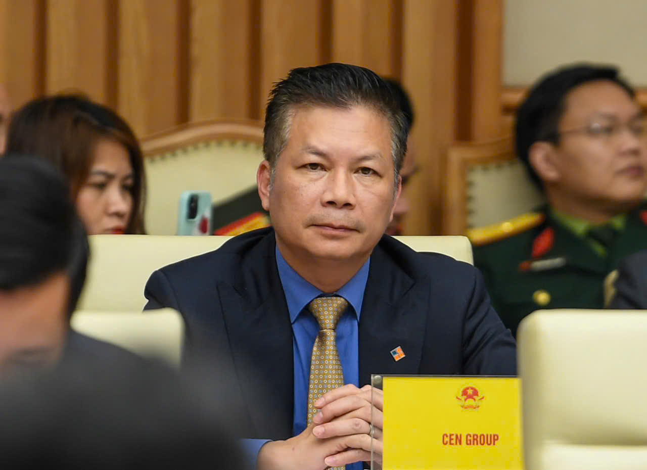 Ông Phạm Thanh Hưng, Phó chủ tịch HĐQT Cen Group tham dự Hội nghị toàn quốc về tháo gỡ khó khăn, vướng mắc, thúc đẩy phát triển nhà ở xã hội chiều 6/3.