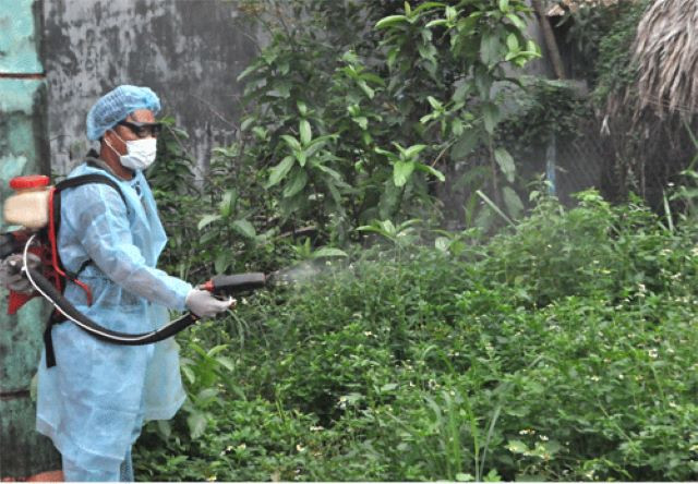 Cơ quan chức năng phun thuốc diệt muỗi tại Bình Phước Ảnh: tư liệu Cơ quan chức năng phun thuốc diệt muỗi tại Bình Phước Ảnh: tư liệu