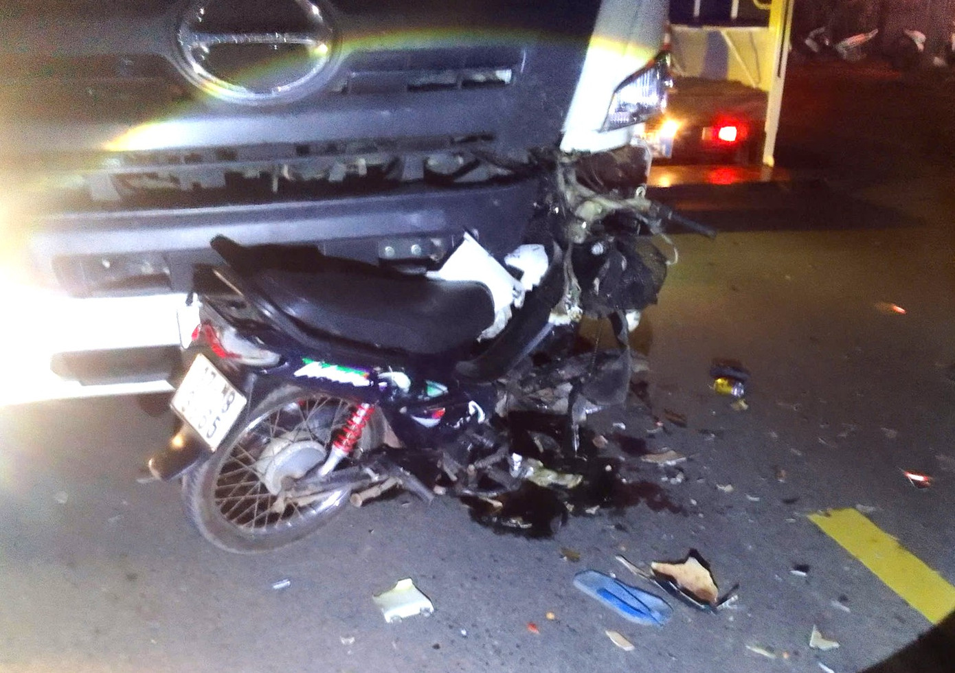 Hiện trường vụ tai nạn Ảnh: MXH