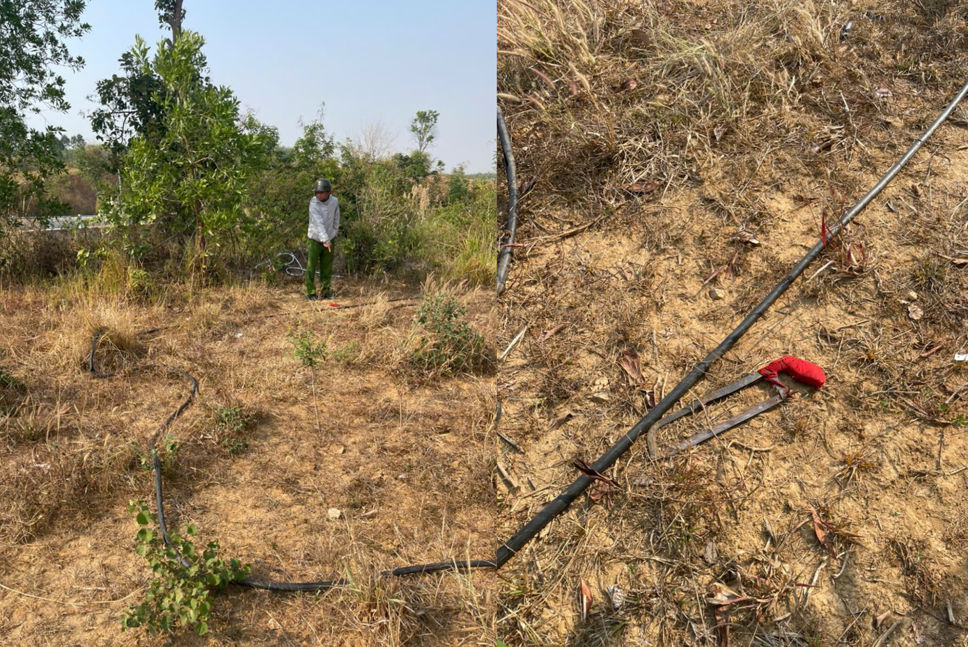 Công an tỉnh Kon Tum đang khẩn trương điều tra tình trạng kẻ gian trộm cắp dây dẫn điện chiếu sáng. Công an tỉnh Kon Tum đang khẩn trương điều tra tình trạng kẻ gian trộm cắp dây dẫn điện chiếu sáng.