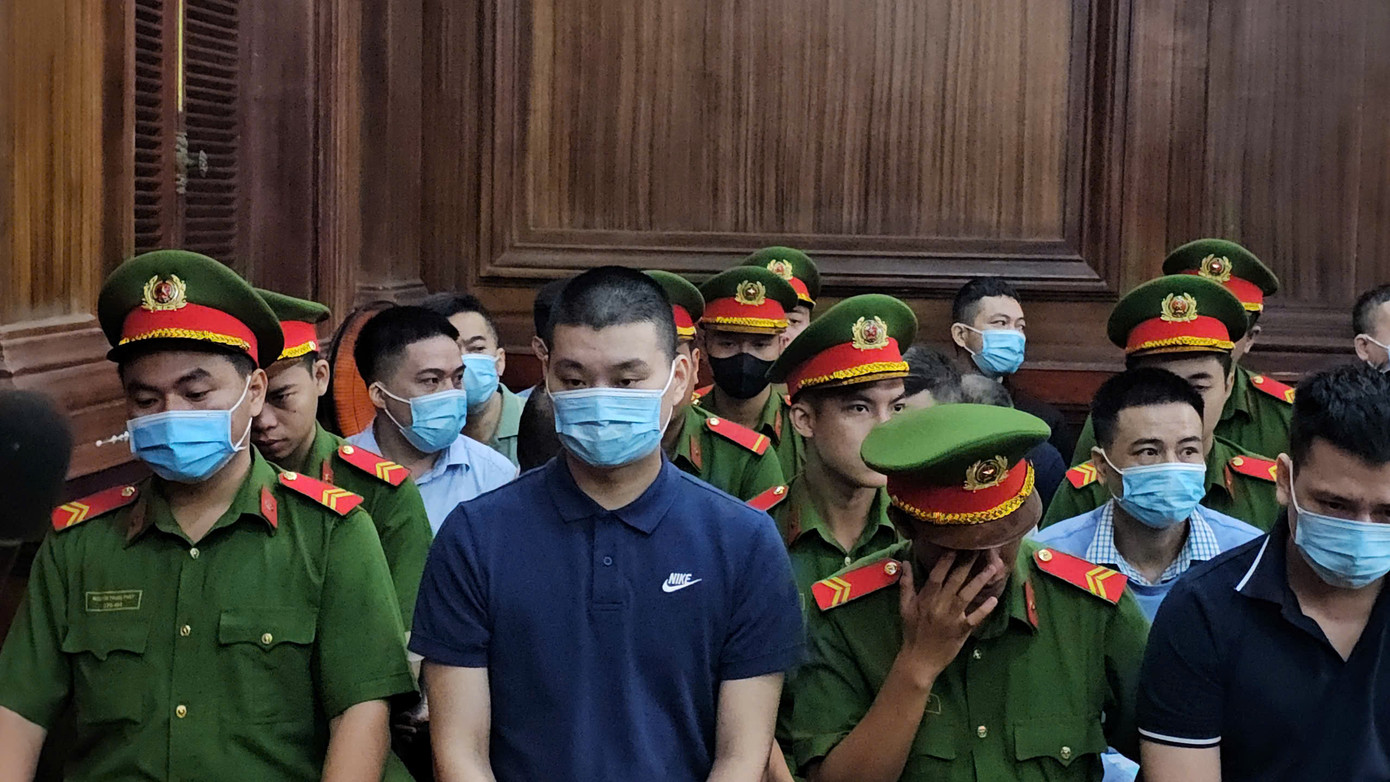 Các bị cáo tại phiên tòa. Các bị cáo tại phiên tòa.