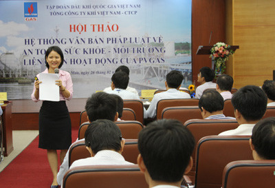 PV GAS tổ chức hội thảo về văn bản pháp luật AT-SK-MT-PCCC ảnh 2