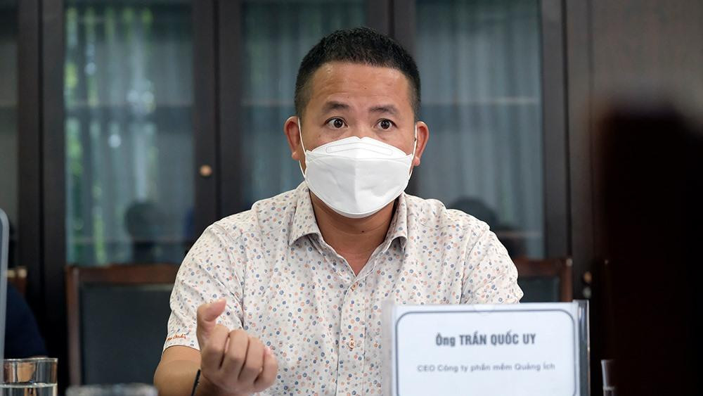 Anh Trần Quốc Uy, CEO Công ty phần mềm Quảng Ích. Anh Trần Quốc Uy, CEO Công ty phần mềm Quảng Ích.