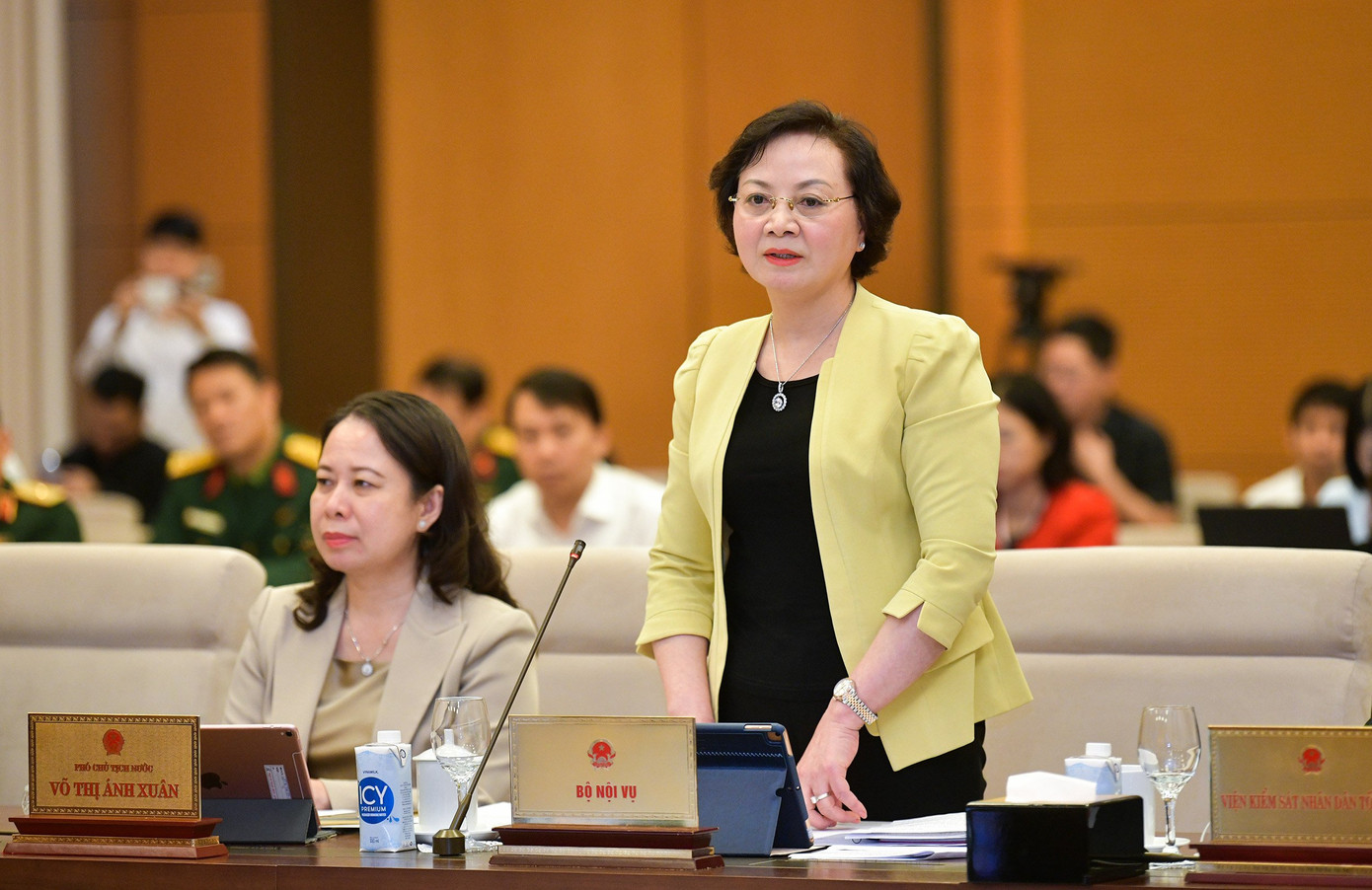 Bộ trưởng Bộ Nội Vụ Phạm Thị Thanh Trà. Bộ trưởng Bộ Nội Vụ Phạm Thị Thanh Trà.