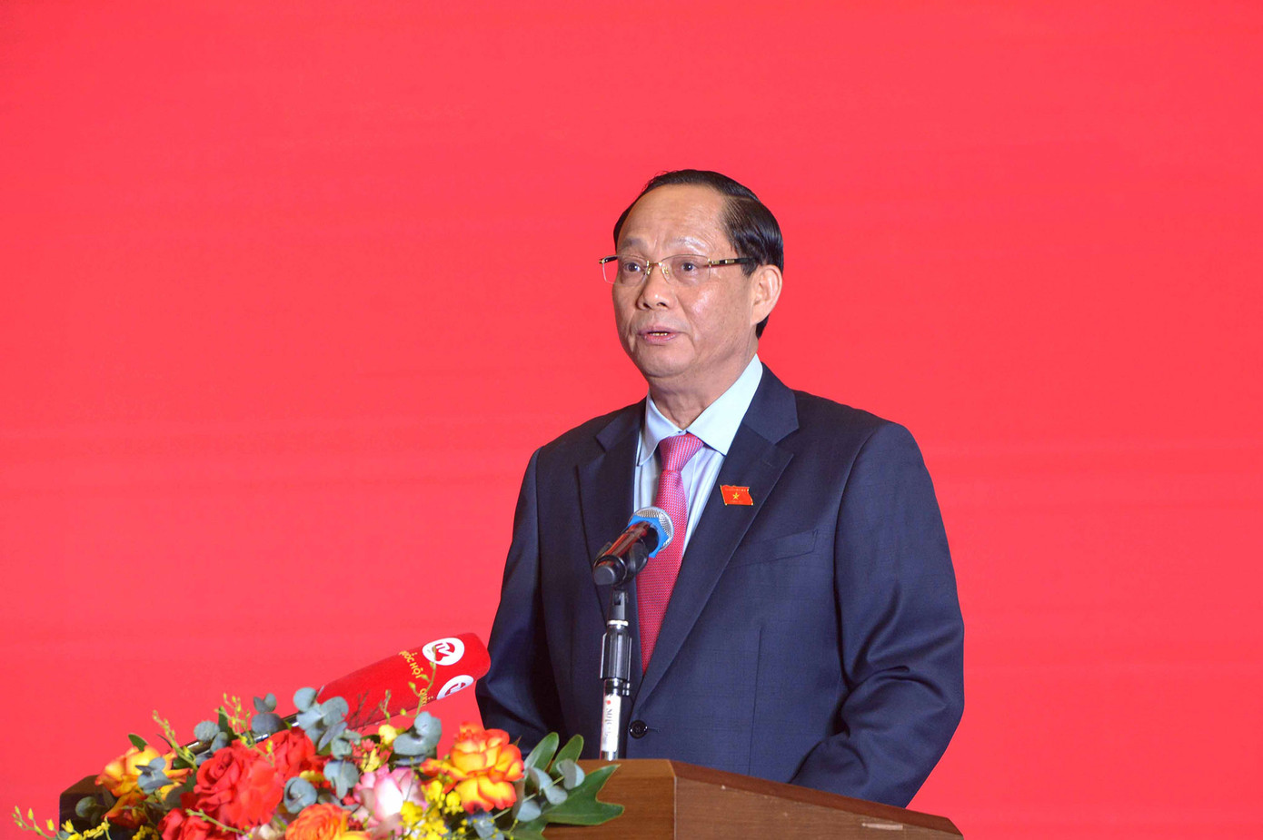 Phó Chủ tịch Quốc hội, Thượng tướng Trần Quang Phương phát biểu. Ảnh: Hồ Long