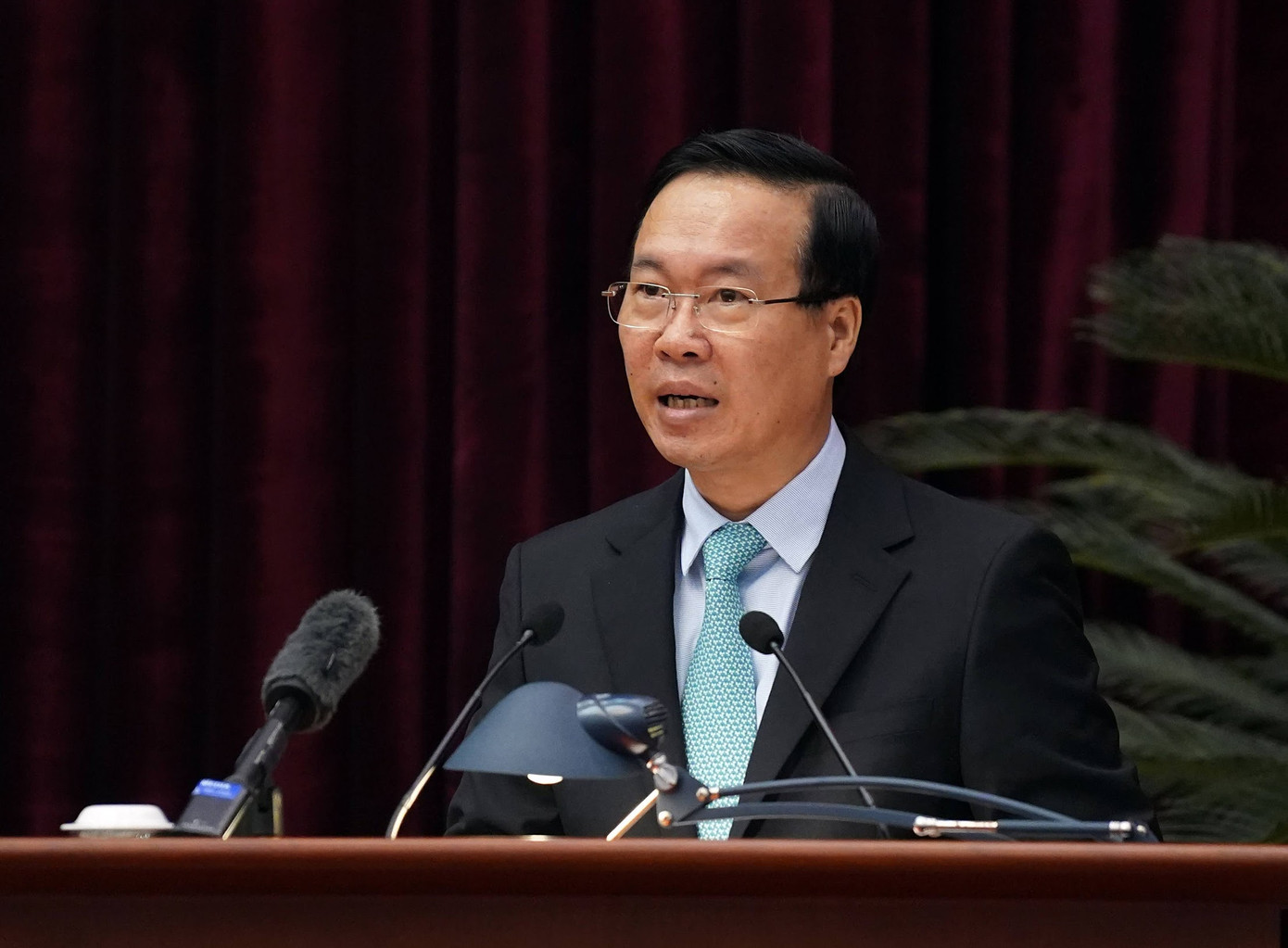 Chủ tịch nước Võ Văn Thưởng phát biểu tại cuộc gặp mặt. Ảnh: Ngọc Thắng Chủ tịch nước Võ Văn Thưởng phát biểu tại cuộc gặp mặt. Ảnh: Ngọc Thắng