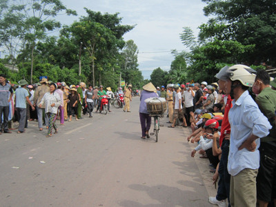 Hiện trường vụ tai nạn. Ảnh: Hoàng Lam