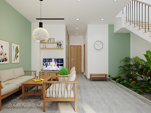 Đất méo mó vẫn xây được nhà phố 4 tầng đẹp như mơ ảnh 2