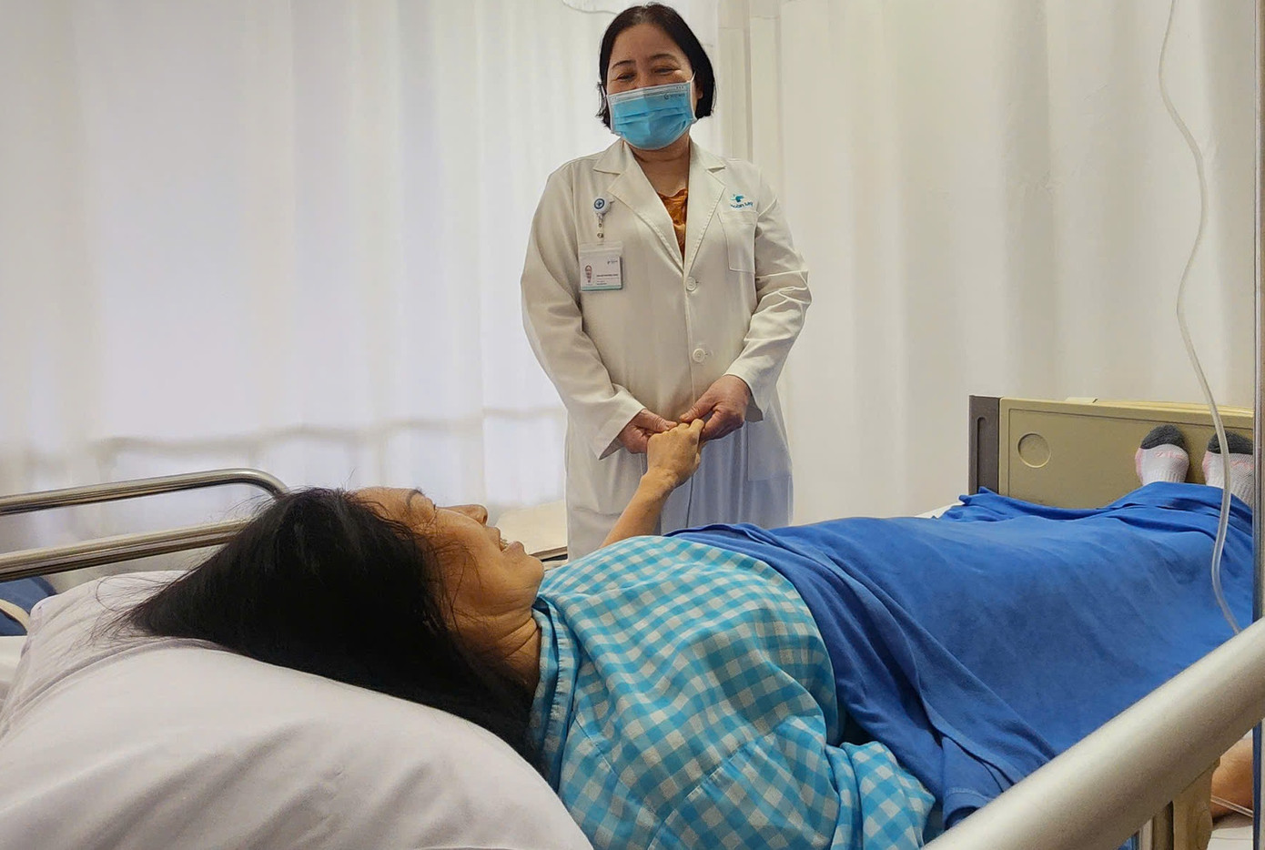 Sau phẫu thuật, bệnh nhân đã qua nguy kịch, sức khỏe bình phục tốt