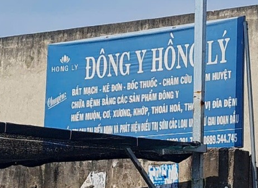 Cơ sở Đông Y Hồng Lý chưa được cấp phép nhưng vẫn ngang nhiên hoạt động với quảng cáo thổi phồng sự thật