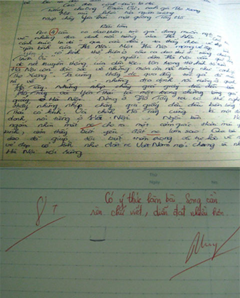 Theo nhiều độc giả phân tích thì điểm 8+ cô T. cho học sinh là tổng điểm của rất nhiều câu hỏi chứ không riêng của câu học sinh làm sai