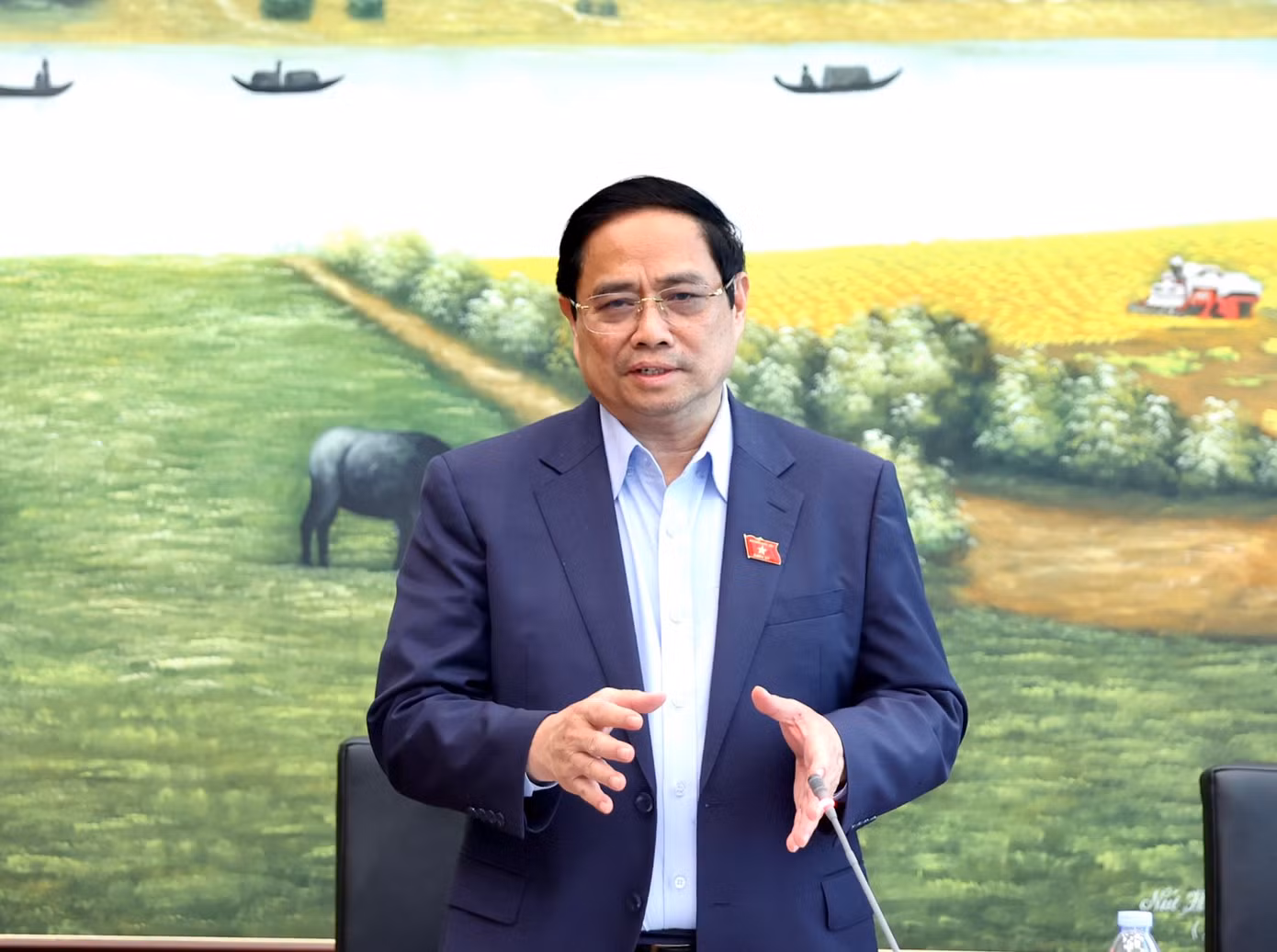 Thủ tướng Phạm Minh Chính phát biểu tại phiên thảo luận. Ảnh: Như Ý Thủ tướng Phạm Minh Chính phát biểu tại phiên thảo luận. Ảnh: Như Ý