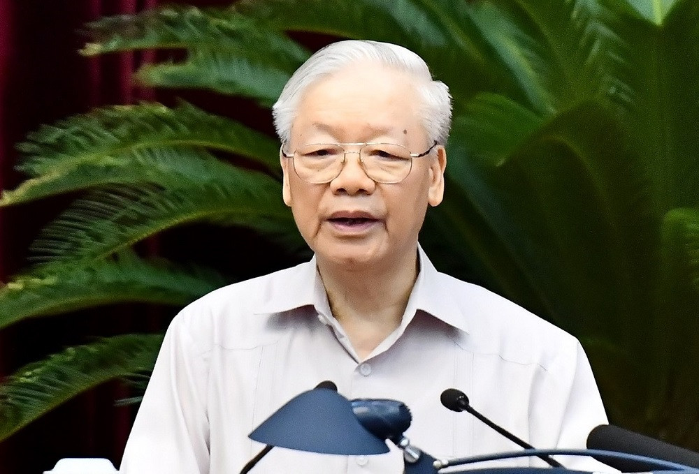 Tổng Bí thư Nguyễn Phú Trọng phát biểu tại hội nghị. (Ảnh: Nhật Minh) Tổng Bí thư Nguyễn Phú Trọng phát biểu tại hội nghị. (Ảnh: Nhật Minh)