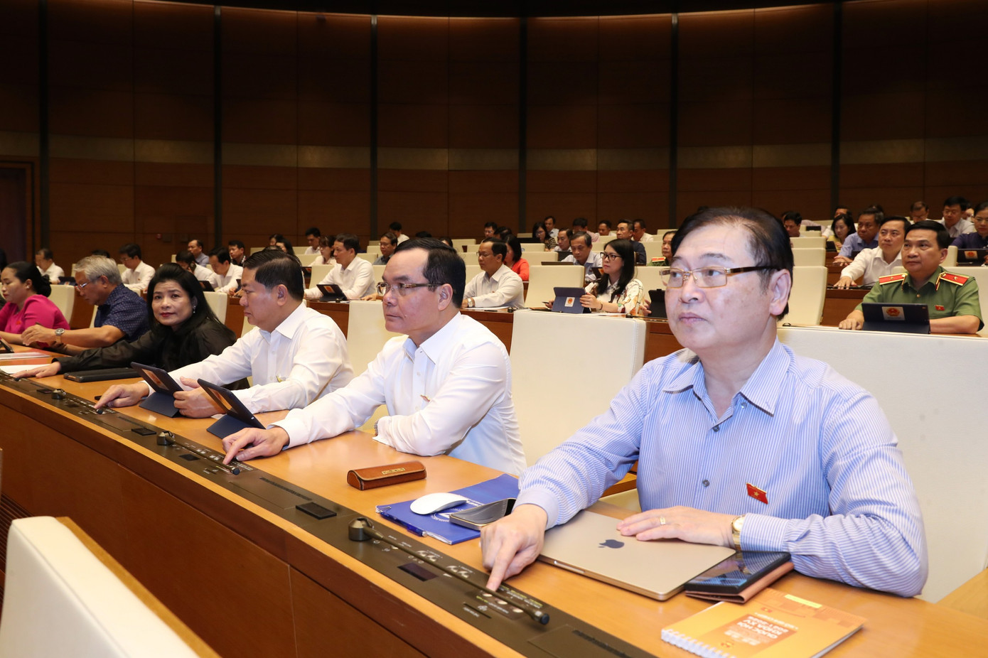 Quốc hội biểu quyết thông qua việc thành lập Đoàn giám sát. Ảnh: Như Ý