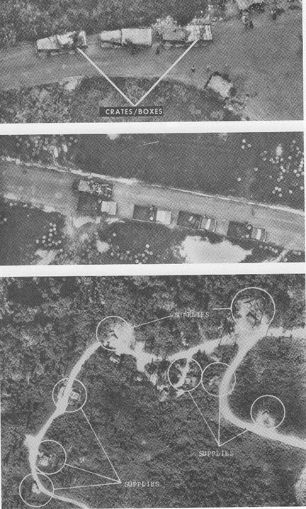 Những cung đường vận tải và xe ô tô vận tải do máy bay trinh sát Mỹ chụp ảnh