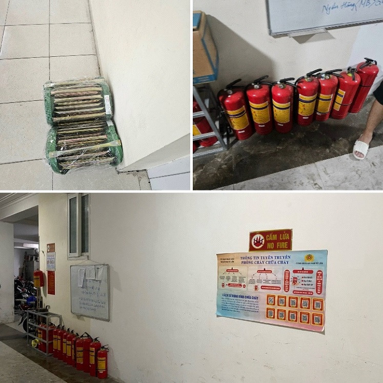 Bình chữa cháy trang bị bên trong ngôi nhà.