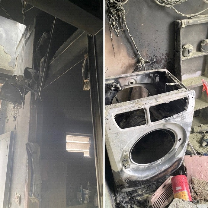 Khu vực xảy ra hỏa hoạn.