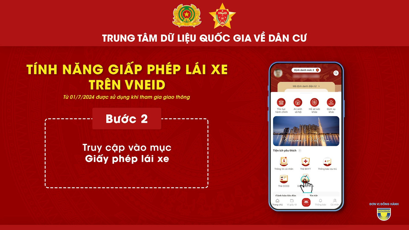 Tính năng giấy phép lái xe trên VNeID.