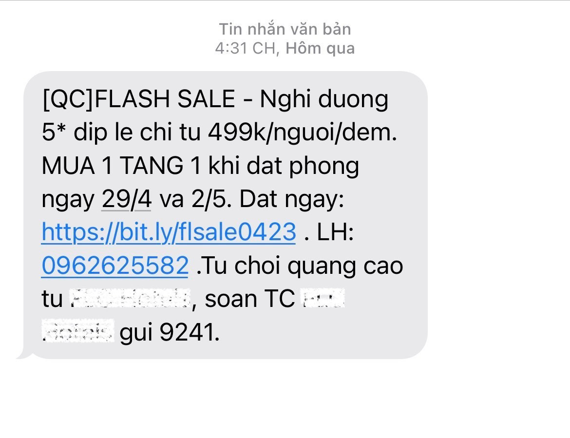 Một hệ thống nghỉ dưỡng 5 sao tung khuyến mại giảm giá phòng, mua 1 tặng 1 để kích cầu du khách đi dịp nghỉ lễ 30/4 và 1/5 (ảnh: N.M).