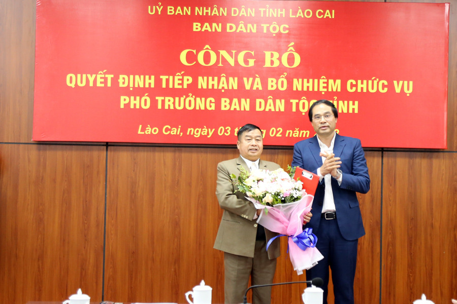 Ông Lý Seo Vảng nhận nhiệm vụ Phó trưởng Ban Dân tộc tỉnh Lào Cai.