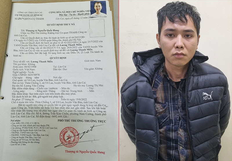 Đối tượng Lương Thanh Miều vừa bị bắt giữ tại Sa Pa.