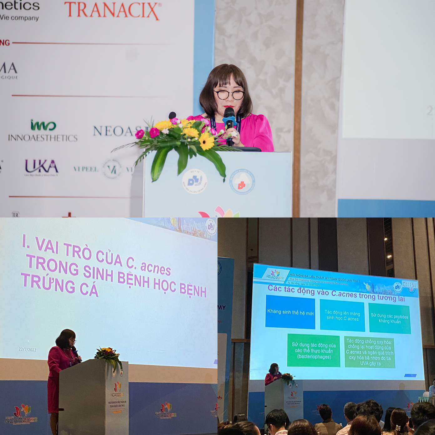 Bác sĩ Da liễu Võ Thị Bạch Sương báo cáo chủ đề trong Phiên Khoa học Ipretty Group
