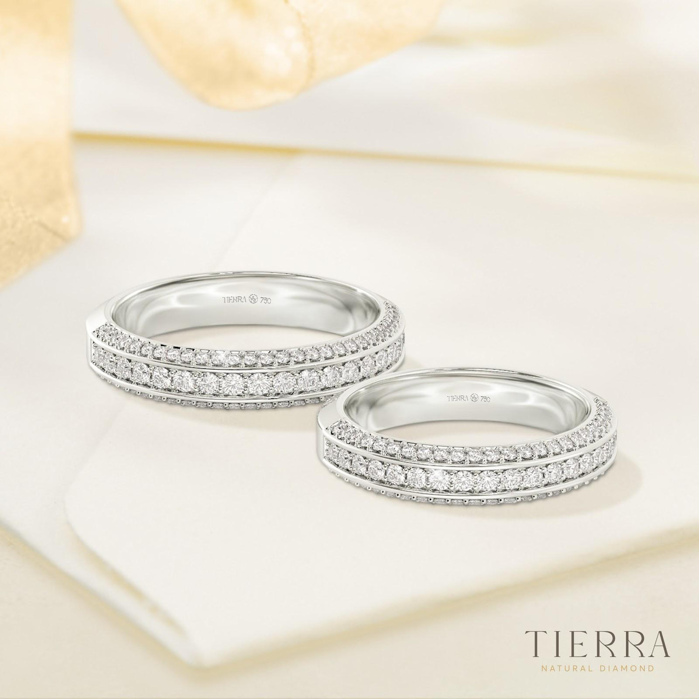 Nhẫn cưới vàng trắng NCC0001 Nhẫn cưới vàng trắng NCC0001