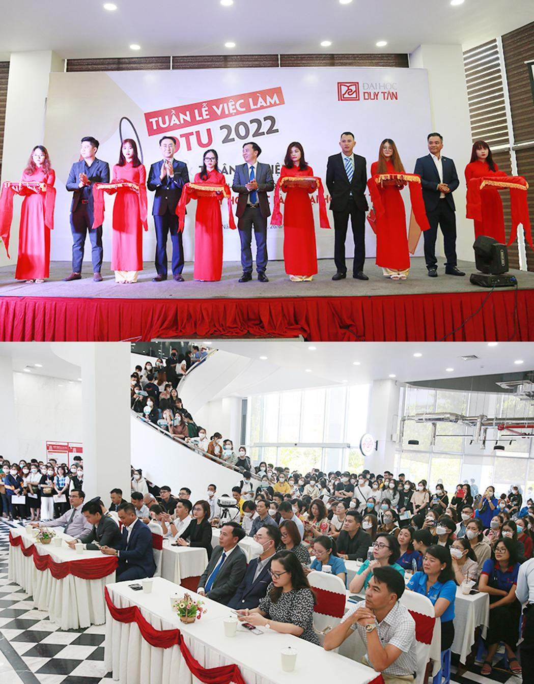 Ngày hội Việc làm khối ngành Kinh tế - Quản trị thu hút đông đảo doanh nghiệp tới tuyển dụng sinh viên hàng năm