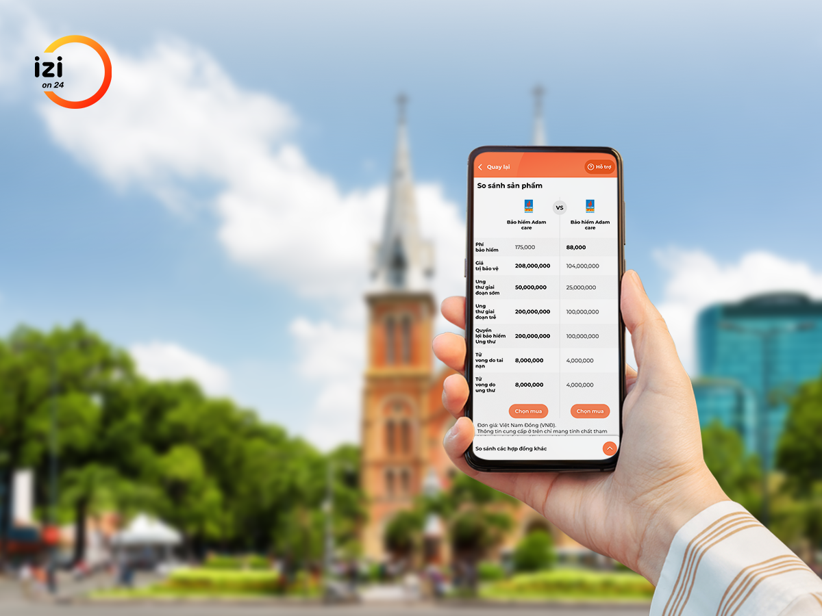 Một trong những điểm vượt trội của IZIon24 là tính năng so sánh nhiều sản phẩm bảo hiểm cùng một thời điểm. Một trong những điểm vượt trội của IZIon24 là tính năng so sánh nhiều sản phẩm bảo hiểm cùng một thời điểm.