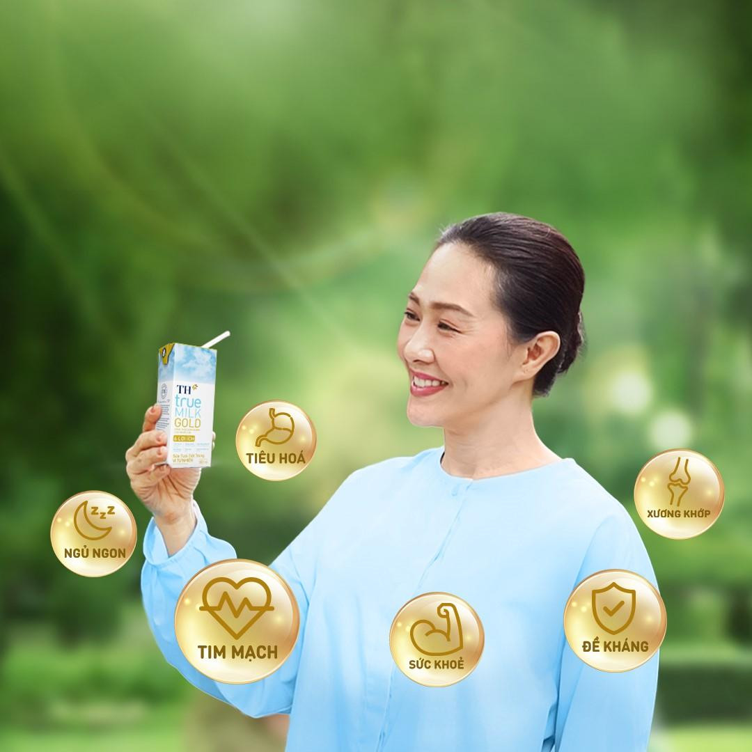 TH true MILK GOLD bổ sung bộ dưỡng chất cao cấp đem lại 6 lợi ích cho người lớn tuổi.
