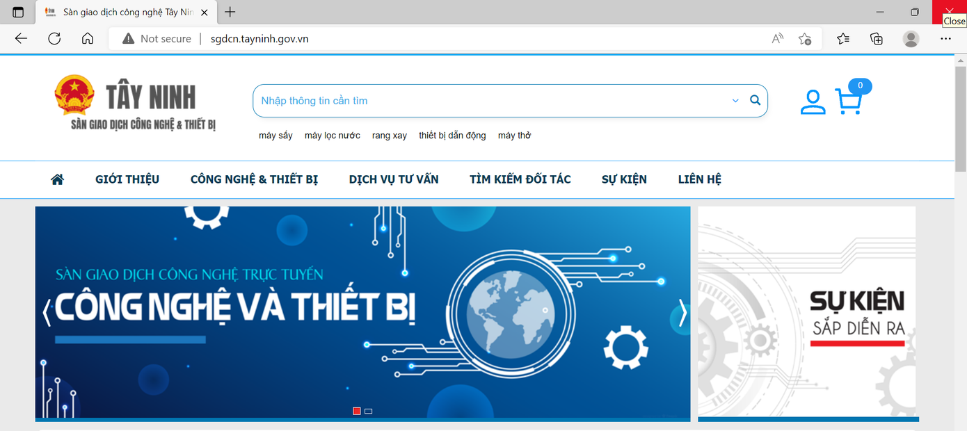 Sàn giao dịch công nghệ và thiết bị trực tuyến Tây Ninh