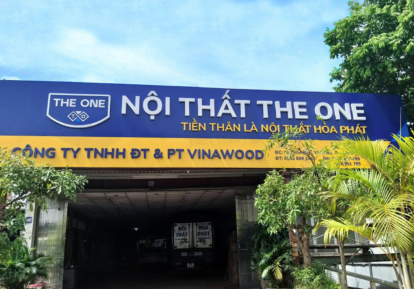 Biển hiệu Nội thất The One tại Công ty TNHH ĐT&PT Vinawood (đại lý cấp 1 của công ty) Biển hiệu Nội thất The One tại Công ty TNHH ĐT&PT Vinawood (đại lý cấp 1 của công ty)