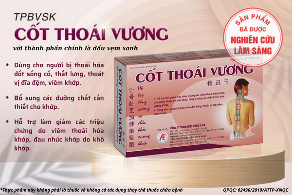 TPBVSK Cốt Thoái Vương giúp cải thiện đau lưng hiệu quả