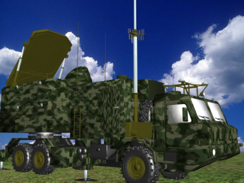 Xe radar tìm kiếm, bám mục tiêu và dẫn bắn (Model 3D)