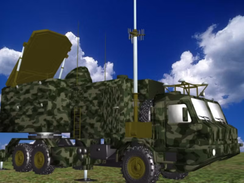 Xe radar tìm kiếm, bám mục tiêu và dẫn bắn (Model 3D)