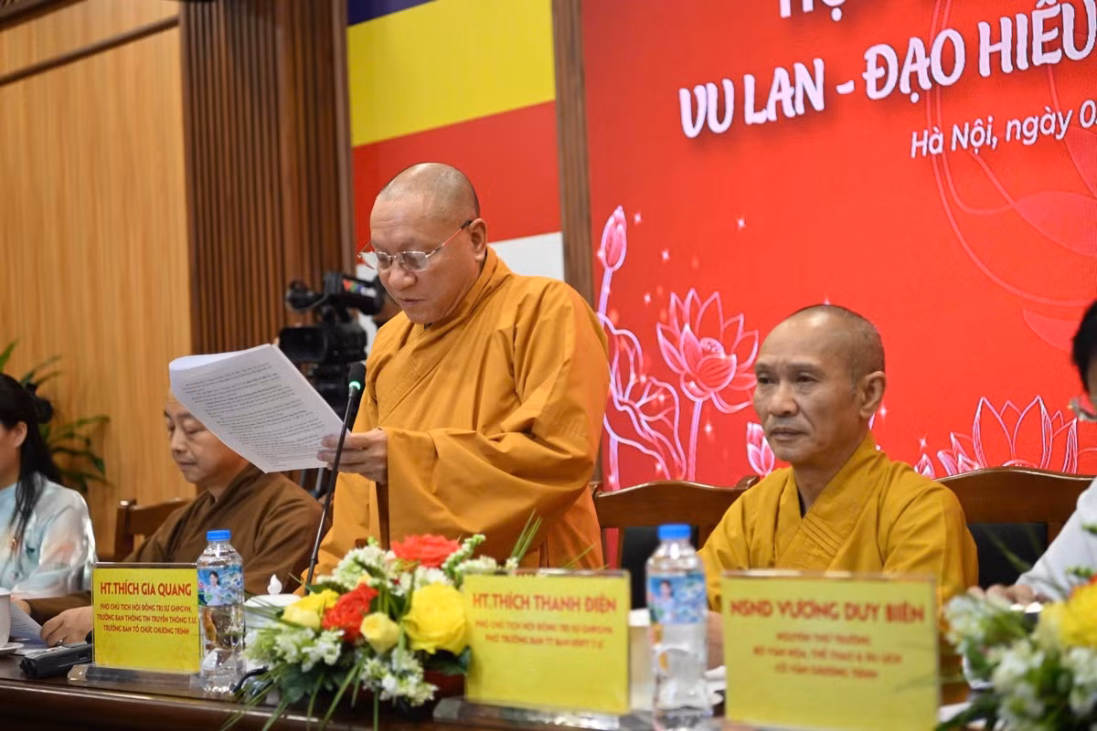 Hòa thượng Thích Gia Quang nêu bật ý nghĩa của chuỗi hoạt động Vu lan - Đạo hiếu và Dân tộc 2025. Hòa thượng Thích Gia Quang nêu bật ý nghĩa của chuỗi hoạt động Vu lan - Đạo hiếu và Dân tộc 2025.