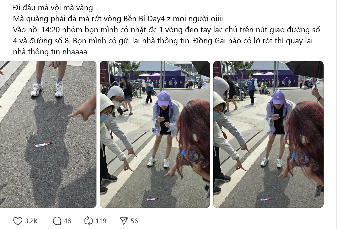 Gai Con cũng nhắc nhở nhau "kiểm tra lại túi cẩn thận để tránh mất đồ". Gai Con cũng nhắc nhở nhau "kiểm tra lại túi cẩn thận để tránh mất đồ".