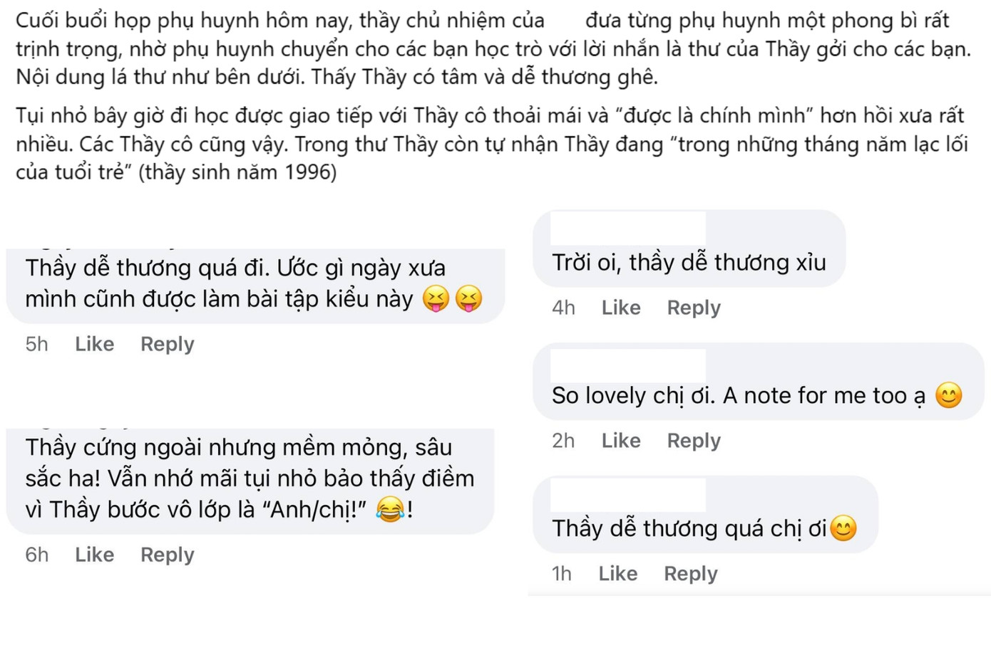 Những bình luận đáng yêu dành cho &quot;bài tập về nhà&quot; đặc biệt của thầy Hải.