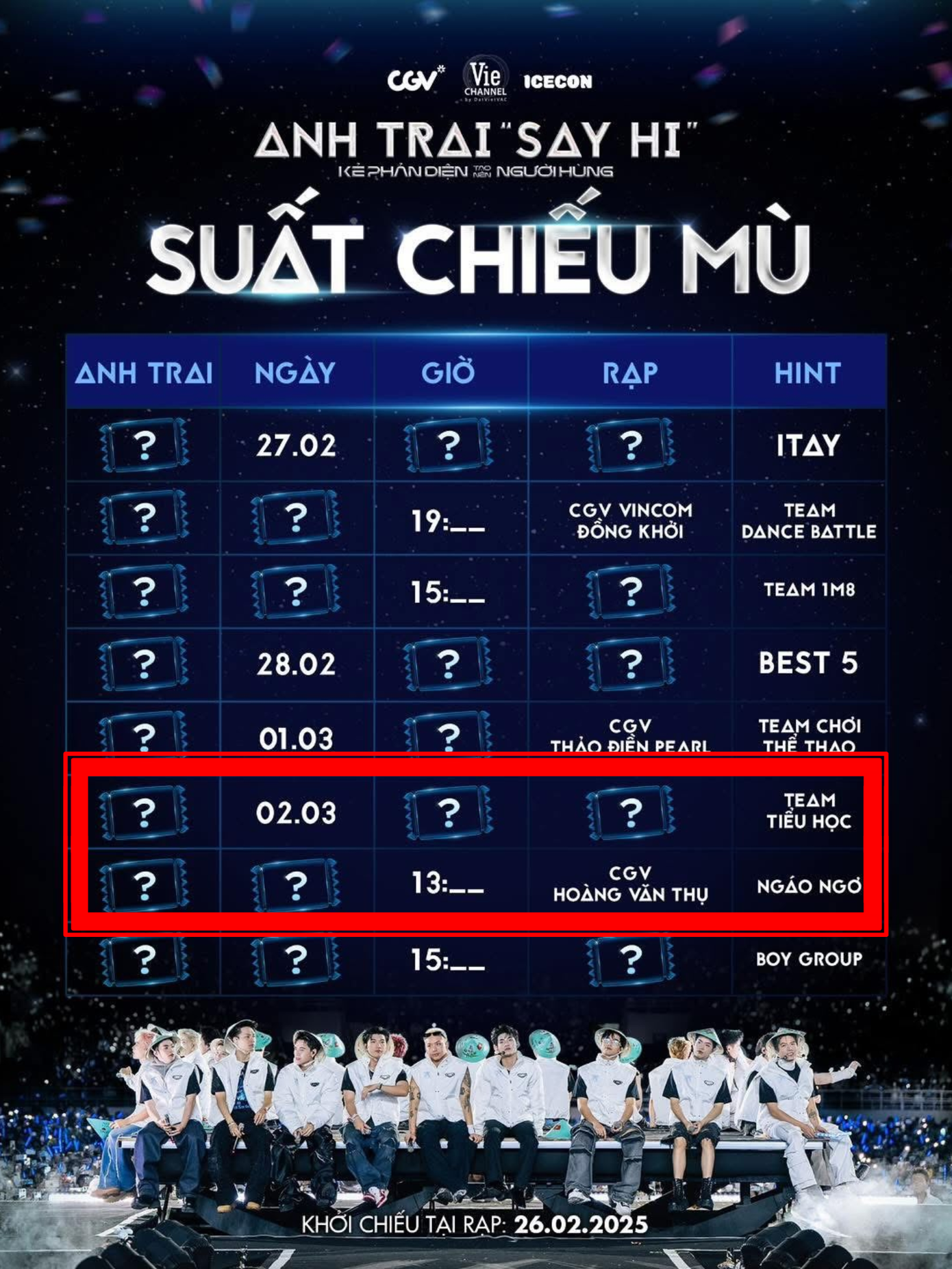 Khán giả dựa vào gợi ý từ chương trình để dự đoán suất chiếu có "sít rịt". Khán giả dựa vào gợi ý từ chương trình để dự đoán suất chiếu có "sít rịt".