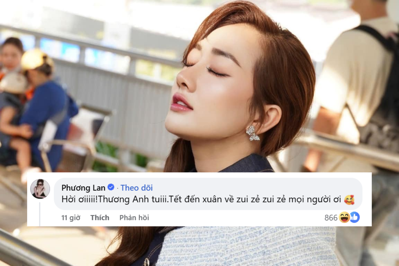 Phương Lan cũng lên tiếng mong mọi người vui vẻ, không bàn tán quá nhiều mất vui.