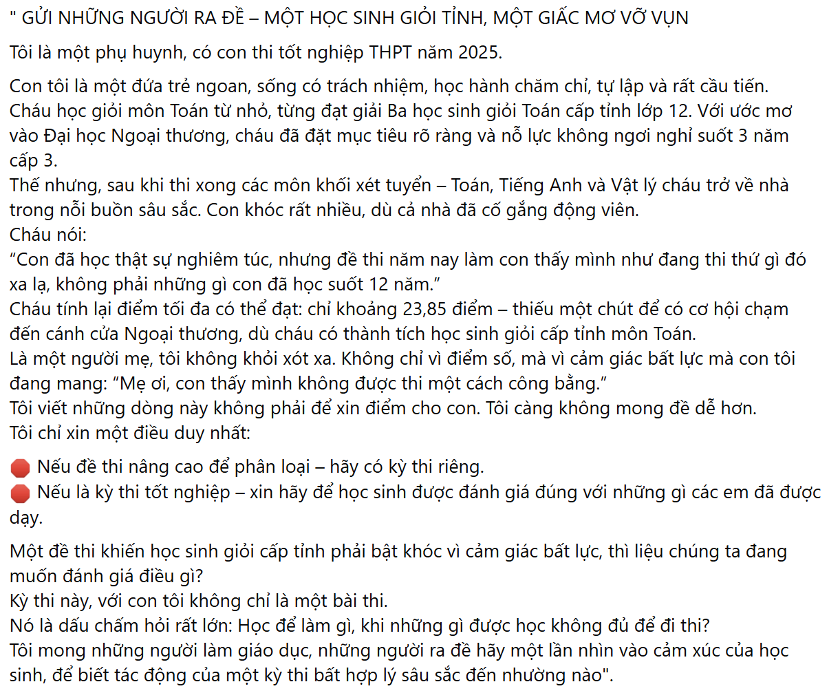 Dưới bài viết, nhiều bình luận đồng cảm và "thương" các sĩ tử 2K7. - Nguồn: NB Thu Hồng. Dưới bài viết, nhiều bình luận đồng cảm và "thương" các sĩ tử 2K7. - Nguồn: NB Thu Hồng.
